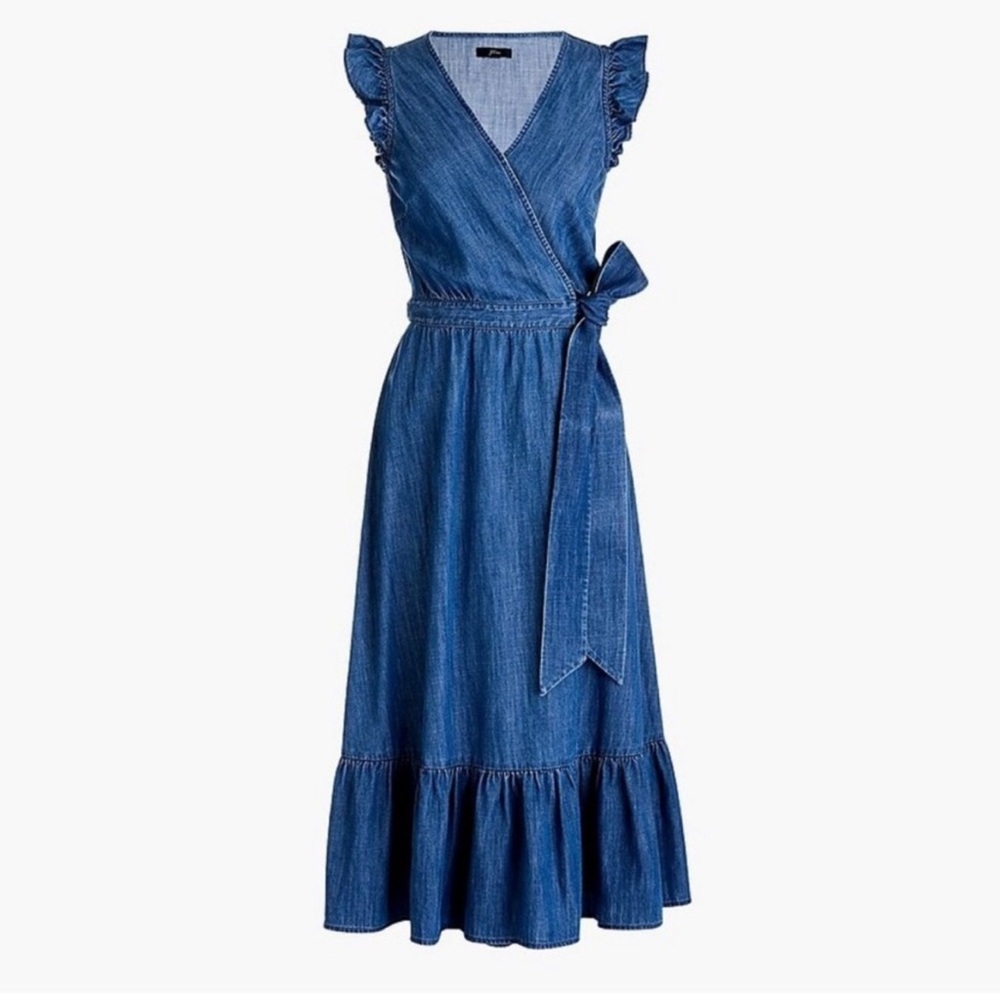 J.Crew Grand Lily Women's Wrap Midi Dress - Sz 0